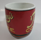 Tommy's Brand Balanced Blend Coffee Red Ceramic Coffee Mug Cup