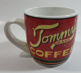 Tommy's Brand Balanced Blend Coffee Red Ceramic Coffee Mug Cup