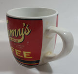 Tommy's Brand Balanced Blend Coffee Red Ceramic Coffee Mug Cup