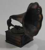 Vintage 1970s Durham Industries American Greetings No. 5402 Die Cast Metal Antique Phonograph Gramophone Music Player with Moving Parts