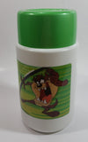2001 Thermos Brand Warner Bros Looney Tunes Taz Tasmanian Devil Cartoon Character Bright Green Plastic Lunch Box with 10 oz. Thermos Bottle