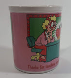 Enesco United Features Syndicate Jim Davis "Thanks for teaching me so good...er...well!" Garfield Giving Apple To Teacher Ceramic Coffee Mug with Heart Shaped Handle