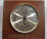 Vintage Tavist-D Wooden Cased Thermometer Temperature Humidity Gauge Medical Drug Salesman Promotional Item