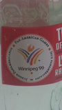 1999 Coca-Cola Classic '99 Winnipeg Pan American Games "The Spirit of Refreshment" 7 1/2" Tall 8 Fl oz. 237mL Glass Soda Pop Bottle
