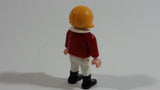 1992 Geobra Playmobil Blonde Girl Red Top White Collar 2" Tall Toy Figure