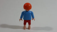 Geobra Playmobil Red Haired Pirate Boy Red Shorts Blue Top 2" Tall Toy Figure