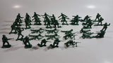 Vintage Blue-Box Toys Green Plastic Army Figures Made in Hong Kong - Lot of 40