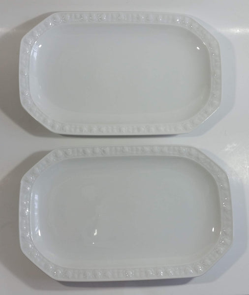 Old Vintage Kimberly By Winterling Porzellan Germany Bavaria White Porcelain China Serving Platters Set of 2
