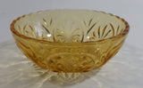 Vintage Yellow Orange 4 3/8" Depression Glass Nut Candy Dish