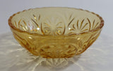 Vintage Yellow Orange 4 3/8" Depression Glass Nut Candy Dish