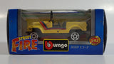 Burago Street Fire No. 4122 Jeep CJ-7 Yellow Shell Pirelli 1/43 Scale Die Cast Toy Car Vehicle New in Box