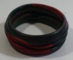 Vintage Spoldzielnia Rzemieslnicza Polish Leather Like Multicolored Bracelet