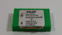Pilot 5 Erases 2 Needles Replacements in Tiny Green Plastic Container