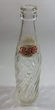 Vintage 1966 Dual Logo Pepsi-Cola Pepsi 10 Fl oz. Clear Twist Soda Pop Bottle