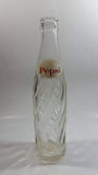 Vintage 1966 Dual Logo Pepsi-Cola Pepsi 10 Fl oz. Clear Twist Soda Pop Bottle