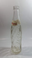 Vintage 1966 Dual Logo Pepsi-Cola Pepsi 10 Fl oz. Clear Twist Soda Pop Bottle