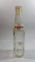 Vintage 1973 Dual Logo Pepsi-Cola Pepsi 10 Fl oz. Clear Twist Soda Pop Bottle