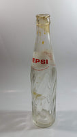 Vintage 1973 Dual Logo Pepsi-Cola Pepsi 10 Fl oz. Clear Twist Soda Pop Bottle