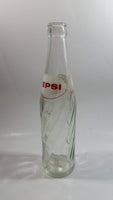 Vintage 1974 Dual Logo Pepsi-Cola Pepsi 10 Fl oz. Clear Twist Soda Pop Bottle