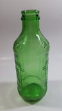 Vintage 1960s 7up You Like It - It Likes You 10 Fl oz Stubby Embossed Green Glass Beverage Bottle