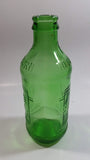 Vintage 1960s 7up You Like It - It Likes You 10 Fl oz Stubby Embossed Green Glass Beverage Bottle