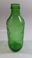 Vintage 1960s 7up "fresh up" with 7up Ca Ravigote 10 Fl oz Stubby Embossed Green Glass Beverage Bottle