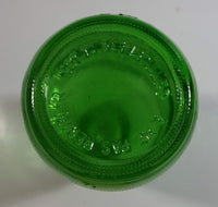 Vintage 1960s 7up "fresh up" with 7up Ca Ravigote 10 Fl oz Stubby Embossed Green Glass Beverage Bottle