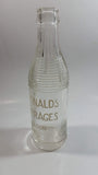 Rare Antique 1930s McDonald's Beverages Nelson B.C. 6 ½ oz Ringed Clear Glass Soda Pop Bottle