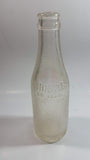 Antique 1923 Whistle 6 1/2 Fl oz Embossed Frosted Clear Glass Beverage Bottle