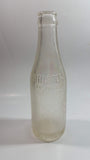 Antique 1923 Whistle 6 1/2 Fl oz Embossed Frosted Clear Glass Beverage Bottle