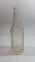 Antique 1923 Whistle 6 1/2 Fl oz Embossed Frosted Clear Glass Beverage Bottle