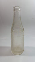 Antique 1923 Whistle 6 1/2 Fl oz Embossed Frosted Clear Glass Beverage Bottle