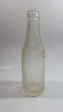 Antique 1923 Whistle 6 1/2 Fl oz Embossed Frosted Clear Glass Beverage Bottle