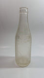 Antique 1923 Whistle 6 1/2 Fl oz Embossed Frosted Clear Glass Beverage Bottle