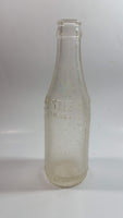 Antique 1923 Whistle 6 1/2 Fl oz Embossed Frosted Clear Glass Beverage Bottle