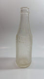 Antique 1923 Whistle 6 1/2 Fl oz Embossed Frosted Clear Glass Beverage Bottle