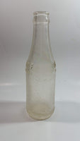 Antique 1923 Whistle 6 1/2 Fl oz Embossed Frosted Clear Glass Beverage Bottle