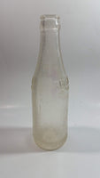 Antique 1923 Whistle 6 1/2 Fl oz Embossed Frosted Clear Glass Beverage Bottle