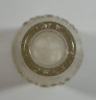 Antique 1923 Whistle 6 1/2 Fl oz Embossed Frosted Clear Glass Beverage Bottle