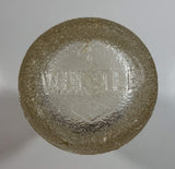 Antique 1923 Whistle 6 1/2 Fl oz Embossed Frosted Clear Glass Beverage Bottle