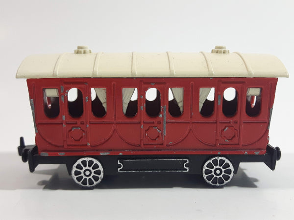 Vintage Majorette Train Passenger Car Red 1/87 Scale Die Cast Toy Car Vehicle