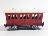 Vintage Majorette Train Passenger Car Red 1/87 Scale Die Cast Toy Car Vehicle