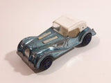 Vintage 1980s Majorette Morgan Hard Top Convertible Chrome Light Blue and White No. 261 1/50 Scale Die Cast Toy Car Vehicle Made in France