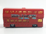 Vintage Majorette No. 286 British Bus Double Decker Visit London Red 1/125 Scale Die Cast Toy Car Vehicle