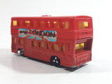Vintage Majorette No. 286 British Bus Double Decker Visit London Red 1/125 Scale Die Cast Toy Car Vehicle