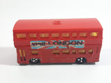 Vintage Majorette No. 286 British Bus Double Decker Visit London Red 1/125 Scale Die Cast Toy Car Vehicle