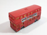 Vintage Majorette No. 286 British Bus Double Decker Visit London Red 1/125 Scale Die Cast Toy Car Vehicle