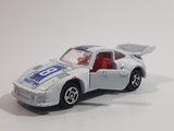 Vintage Porsche 935 Turbo Martini #8 White Die Cast Toy Race Car Vehicle with Opening Doors