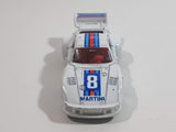 Vintage Porsche 935 Turbo Martini #8 White Die Cast Toy Race Car Vehicle with Opening Doors