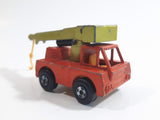 Vintage 1971 Lesney Matchbox Series Superfast No. 42 Iron Fairy Crane Orange and Lime Green Die Cast Toy Car Vehicle
